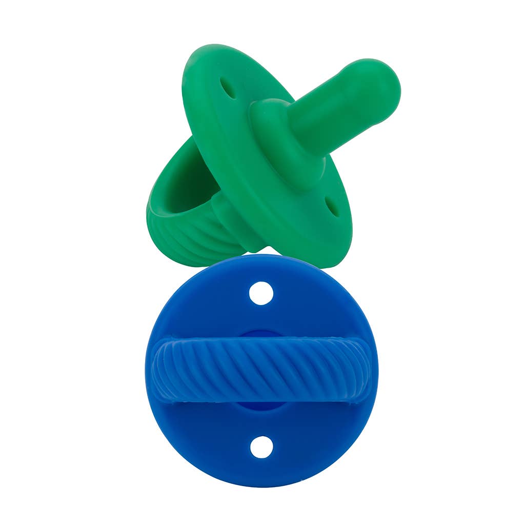 Sweetie Soother Pacifier Set- Hero Blue + Clover