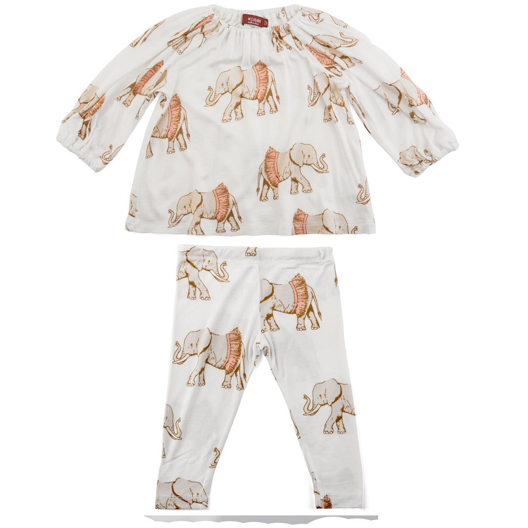 Dress & legging set-Elephant