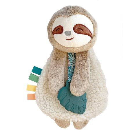 New Itzy Lovey Sloth Plush With Silicone Teether Toy