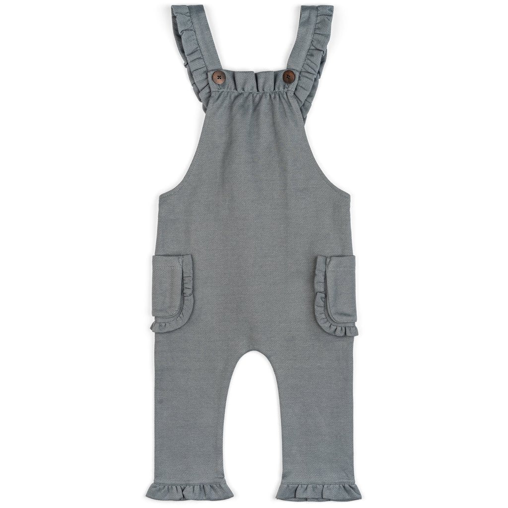 Organic Ruffle Overall-Denim