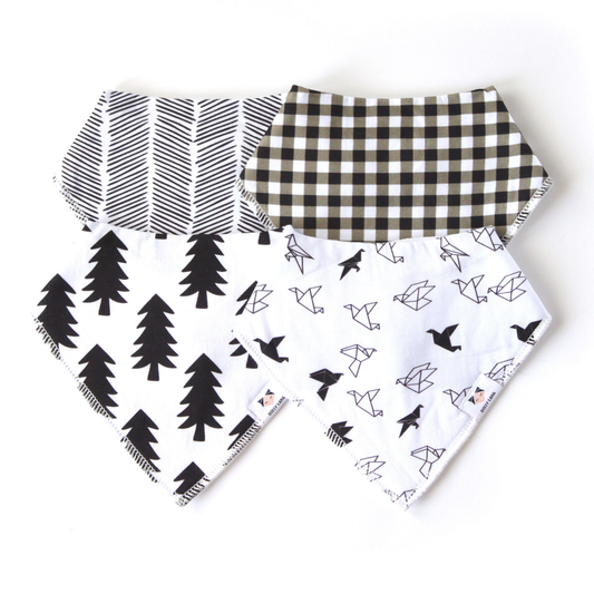 Baby Bandana Bib- Monochrome