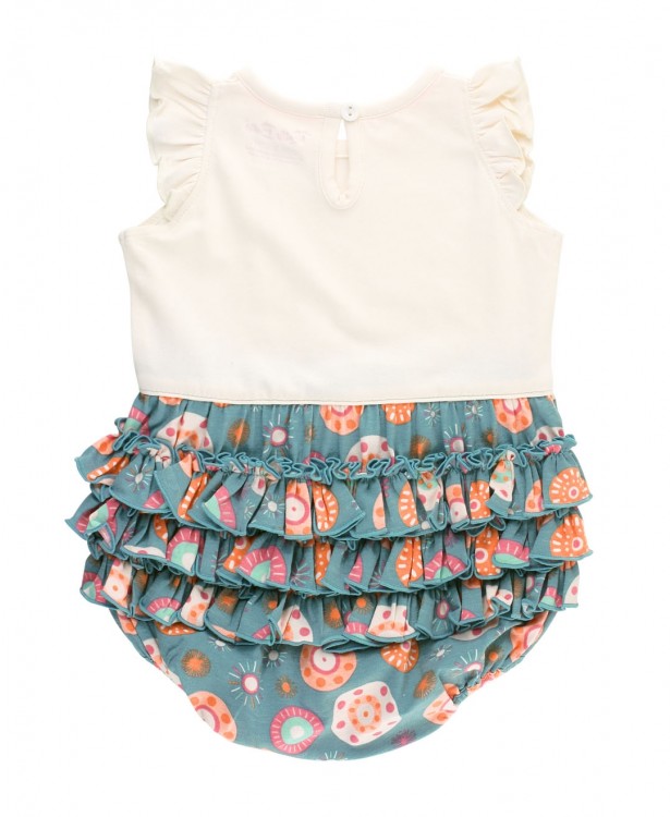 Topsy Twirly & Natural Flutter Bubble Romper